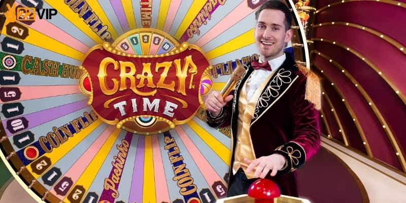Vòng quay Crazy Time Bonus với nhiều ô thưởng đặc biệt